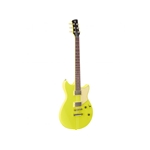 Double Cutaway Body Neon Yellow Finish Mahogany Top